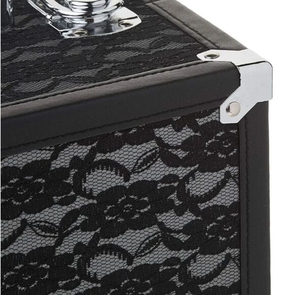 Caboodles Make Me Over Black Lace Traincase - Picture 7 of 14